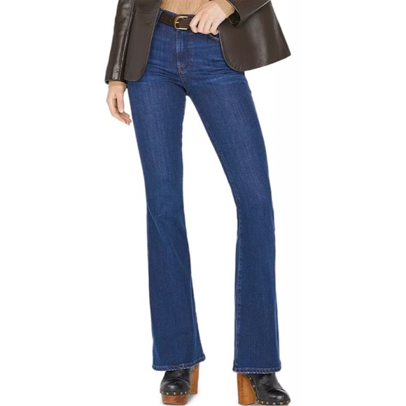 NWT Frame Denim Le High Waist Flare Jeans Majesty Blue 29 - Picture 3 of 11